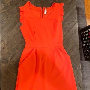 Coral Xhiliration Dress with Pockets